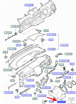 OSŁONA KONSOLI ŚRODKOWEJ C-MAX MK1 2003- 1537934 _ 3M51-R047A04-AG32N5