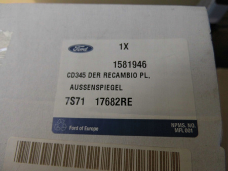 LUSTERKO WSTECZNE ZEWNĘTRZNE RH FORD MONDEO MK4_1581946_7S71-17682-RE