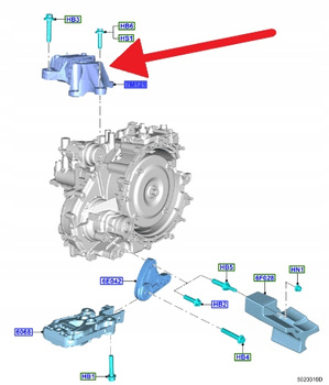 ŁAPA PODUSZKA SKRZYNI BIEGÓW FORD FOCUS 2018- OE 2334630 _ JX61-7M121-HD