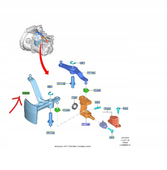 WYBIERAK ZMIANY BIEGU FORD FIESTA MK7 2474464 _ H1BR-7K336-EA
