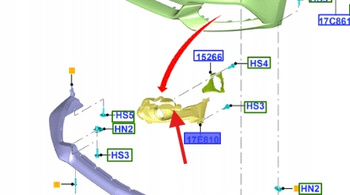 RAMKA KRATKA HALOGENU LEWA FORD MUSTANG 2015- 5289208 _ FR3B-17B969-BB5YZ9