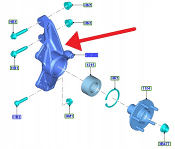 ZWROTNICA LEWY PRZÓD FORD FOCUS Mk4 2018- OE 2194091 _ JX6C-3K171-D1A