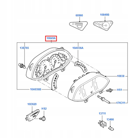 LICZNIK OBROTOMIERZ FORD FOCUS MK1 _ 1328349 _ 1M5F-10849-PD