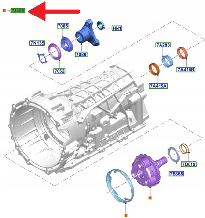 WAŁ ODBIORU MOCY SKRZYNI 10R80 FORD MUSTANG 2017- 2118549 _ JR3P-7P198-NB