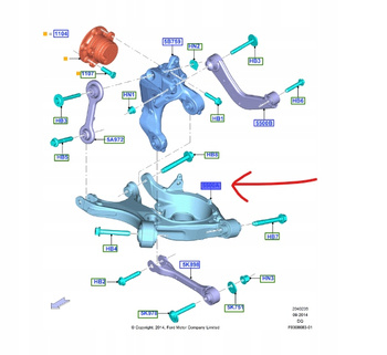 WAHACZ TYŁ LEWY FORD EDGE MK2 2015-2024 2239094 _ H2GC-5K652-AB