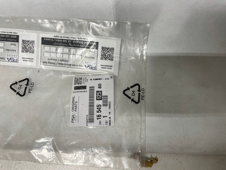 Etykieta z zaleceniami producenta Citroen OE 1654512580