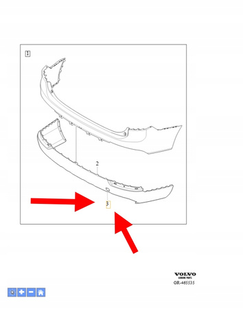 ZAŚLEPKA HAKA HOLOWNICZEGO TYŁ VOLVO XC90 2016- OEM/OE 39825515