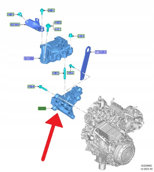 UCHWYT SILNIKA 2.0L ECOBLUE FORD EDGE KUGA 2020- 2214294 _ HG9Q-6A060-AB