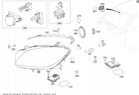 MERCEDES GLS X166 W166 LAMPA PRAWA FULL LED ILS