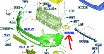 MOCOWANIE HALOGENU PRAWE FORD KUGA Mk2 2016-2020_2054985_GV44-17A780-AB