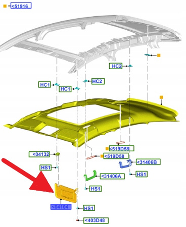 OSŁONA PRZECIWSŁONECZNA LEWA FORD C-MAX 2010- OE 1788972 _ AM51-A04101-DA