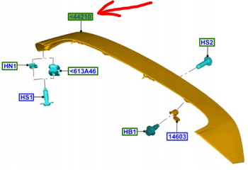 SPOILER TYLNY FORD FIESTA Mk7 2008-12 _ 1747630 _  8A61-A44210-BEXWAA