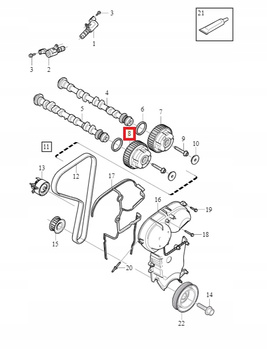 KOŁO ZMIENNYCH FAZ ROZRZĄDU VOLVO V60 I 2011-2015r