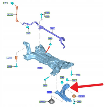 WAHACZ LEWY PRZÓD FORD FOCUS 2018- OE 2203138 _ JX61-3A424-AEB