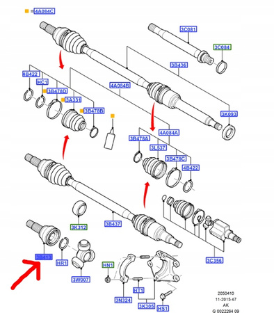 PRZEGUB ZEWNĘTRZNY FORD FOCUS Mk1 RS 2002-2005 _4106372_1S7W-3B413-DA