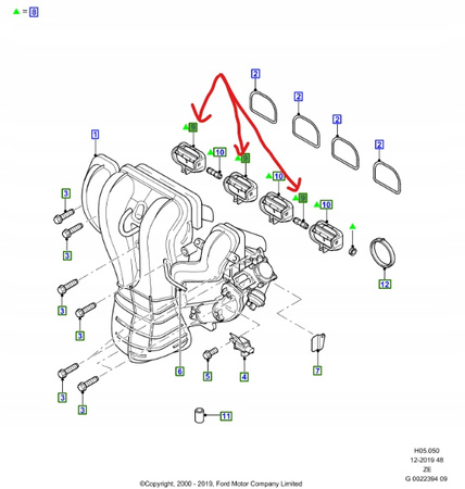 ZAWÓR KLAPKA KOLEKTORA SSĄCEGO FORD MONDEO Mk3_1317276_1S7G-9Y428-AA