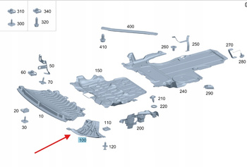 PRAWA OSŁONA POD ZDERZAK BOCZNA MERCEDES E W213 W238 CLS OE A2135202600