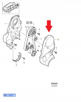 OSŁONA OBUDOWA ROZRZĄDU 2.4 D5 VOLVO XC90 2003- S60 S80 V70 OE 30731283