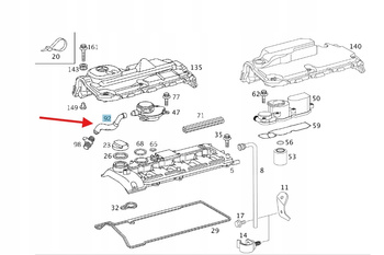 PRZEWÓD ODPOWIETRZAJĄCY ODMY DIESEL M611 M612 MERCEDES OE A6110161081