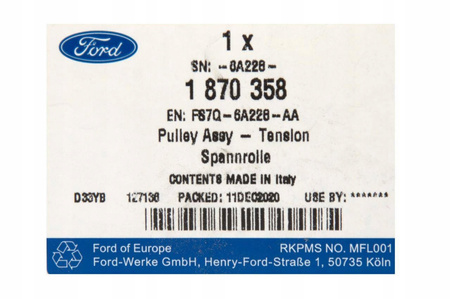 NAPINACZ PASKA PK FORD OE 2.0 TDCI 1870358 FS7Q-6A228-AA