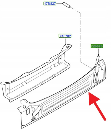 PAS TYLNY FORD FOCUS Mk2 2004- OE 1339303 _ P4M51-N40320-AC