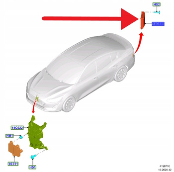CZUJNIK MARTWEGO POLA FORD EXPLORER FOCUS 2022- 2601846 _ NB5T-14C689-CA