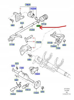 USZCZELNIACZ WYBIERAKA BIEGÓW FORD KA PUMA FIESTA _ 6027025 _ 77TT-7288-AA