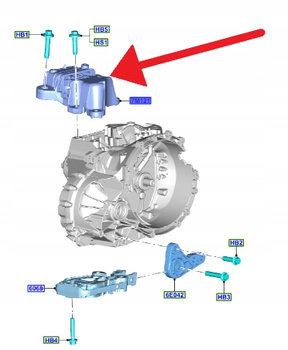 ŁAPA PODUSZKA SKRZYNI BIEGÓW MMT6 2.3 EB FOCUS 18- 2368921 _ KX61-7M121-BD