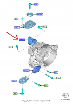 ŁAPA SKRZYNI BIEGÓW 1.5 EB 1.6 TDCi C-MAX FOCUS 2014- 1684930 _ AV61-7M125-AA
