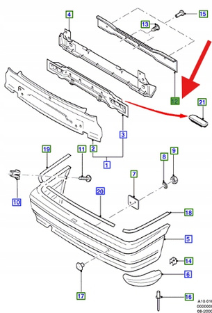 PANEL WYKOŃCZENIOWY BAGAŻNIKA ESCORT 90- 01 OE 6957187 _91AB-A40352-AFYYCU