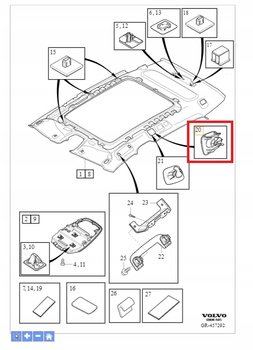 MOCOWANIE SIATKI PRAWE VOLVO XC90 XC60 V90 V60 XC40 OE 32130720