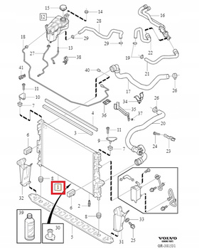 CHŁODNICA WODY VOLVO S60 II 11-18r V60 I 11-18r