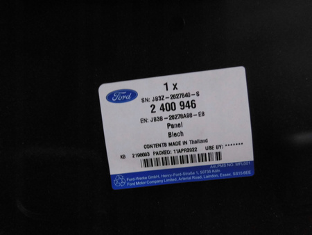 BŁOTNIK TYLNY PRAWY FORD RANGER Mk5 REDBACK 2019-_ 2400946 _ JB3B-26278A98-EB