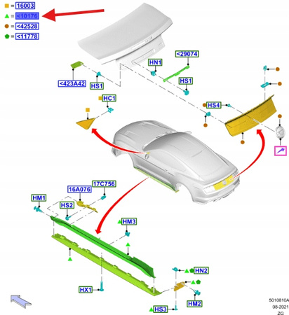 LISTWA PROGOWA PRAWA FORD MUSTANG 2015- 2522625 _ FR3B-6310154-ARPRAA