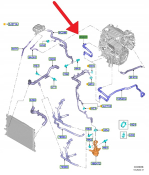 PRZEWÓD CHŁODZENIA WODY 2.0 ECOBLUE FOCUS Mk4 18- 2320845 _ JX61-8N021-PB