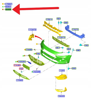 GRILL KRATKA CHŁODNICY PRZÓD FORD FOCUS 2022- OE 2545679 _ NX7B-8200-TB