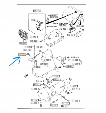 Czujnik temperatury - Mazda 121 323 626_JE151851X