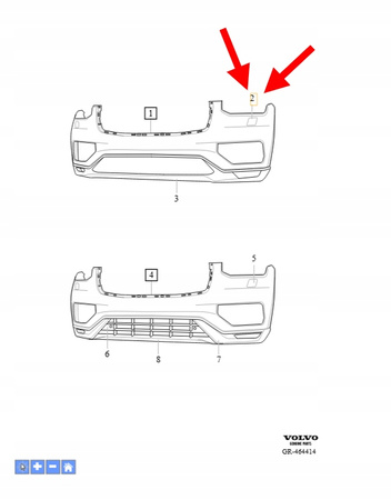ZAŚLEPKA PRAWEGO SPRYSKIWACZA REFLEKTORA VOLVO XC90 2016- OEM/OE 39825447