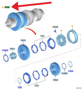 SYNCHRONIZATOR 1. I 2. BIEGU MANUAL 6MX65 FORD 2490547 _ L1TR-7B280-A2A
