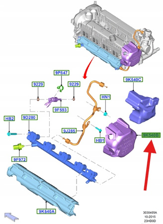 IZOLATOR PRZEWODU WTRYSKIWACZA FORD MUSTANG 2015- 5333970 _ FR3E-9U550-AC