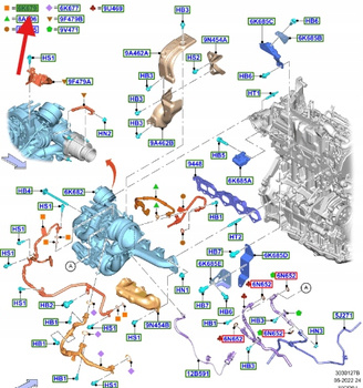 PRZEWÓD ZASILAJĄCY TURBINE EDGE S-MAX 2.0L ECOBLUE 2502713 _ JG9Q-6K679-CB