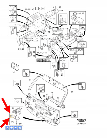 WEWNĘTRZNA KLAMKA KLAPY BAGAŻNIKA VOLVO XC90 2016- OEM/OE 39835563