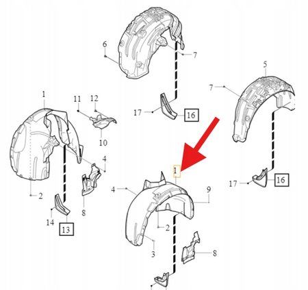 NADKOLE PRAWY PRZÓD VOLVO S60 V60 2019- OE 31425476
