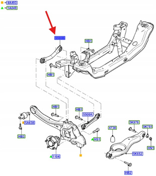 WAHACZ TYLNY FORD FOCUS 1998 -2011 2512871 _ ME6M5J-5500-BA