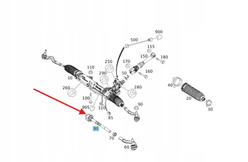 PRZEGUB DRĄŻKA KIEROWNICZEGO LH RH MERCEDES E W212 OE A2123302103