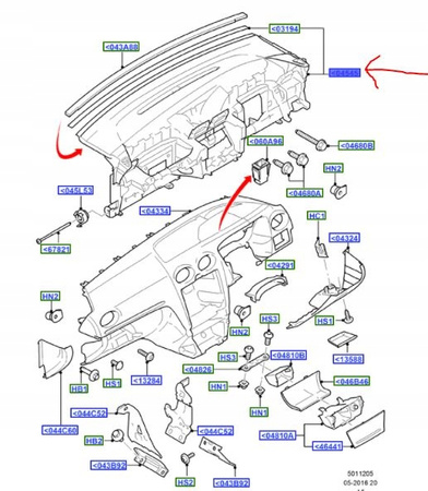 DESKA ROZDZIELCZA FORD FOCUS C-MAX / FOCUS Mk2