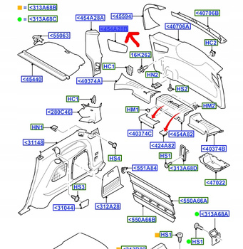 ZASLEPKA LAMPY TYŁ PRAWA FORD GALAXY 2006-2015 OE 1482137 _ 6M21-U454A28-AB3ZHE