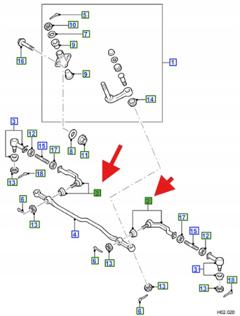 POŁĄCZENIE DRĄŻKA KIEROWNICZEGO FORD RANGER OE 2006- 1454896 _ 6M34-3280-AA