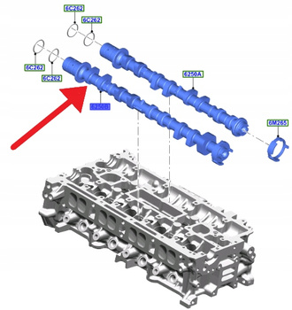 WAŁEK ROZRZĄDU WLOT 2.0 2.3 EB FORD FOCUS KUGA 21- 2520404 _ K2GE-6A267-DA