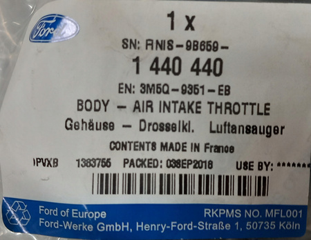 PRZEWÓD KOLEKTORA SSĄCEGO 1.6 TDCi FORD FOCUS C-MAX 1440440 _ 3M5Q-9351-EB